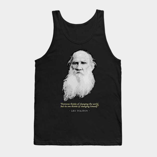 Leo Tolstoy Quote Tank Top by Nerd_art